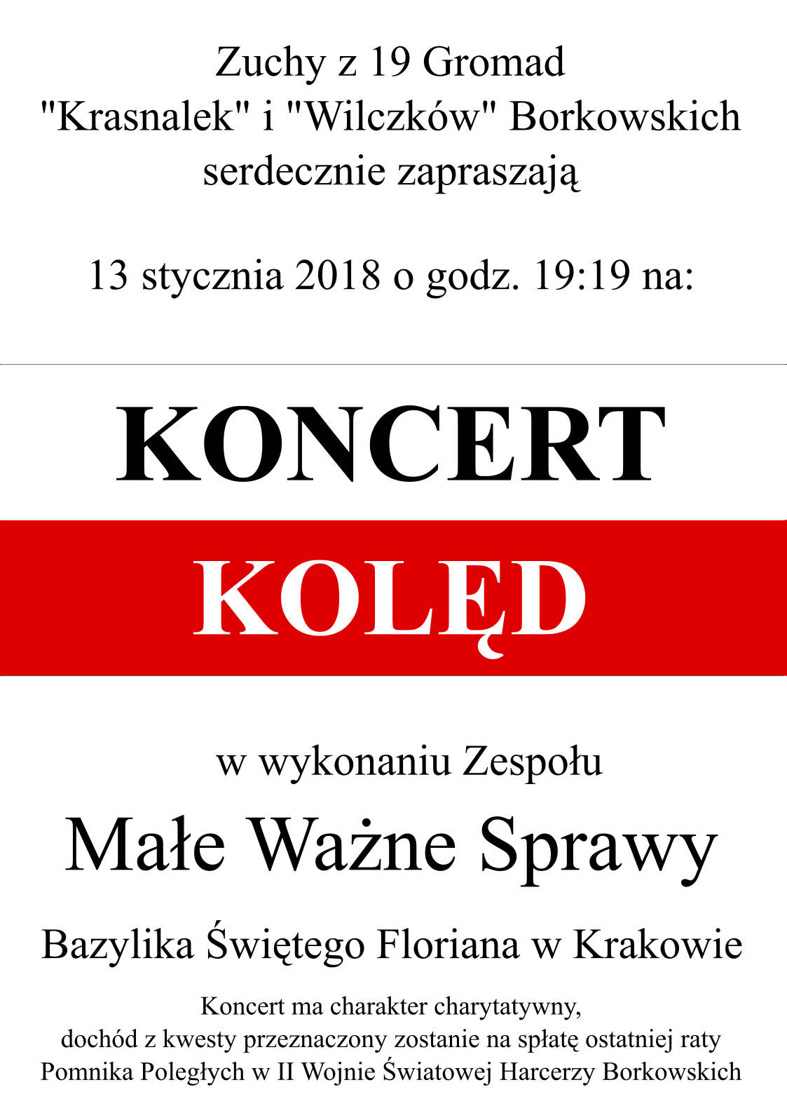 koncert kolęd Kraków